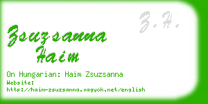 zsuzsanna haim business card